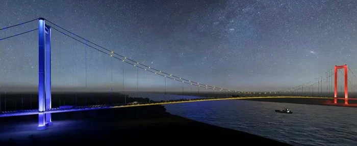 Golden-Gate-tricolor-de-Romnia-Iluminatul-nocturn-al-podului-peste-Dunre-va-fi-n-culorile-drapelului-naional-VIDEO