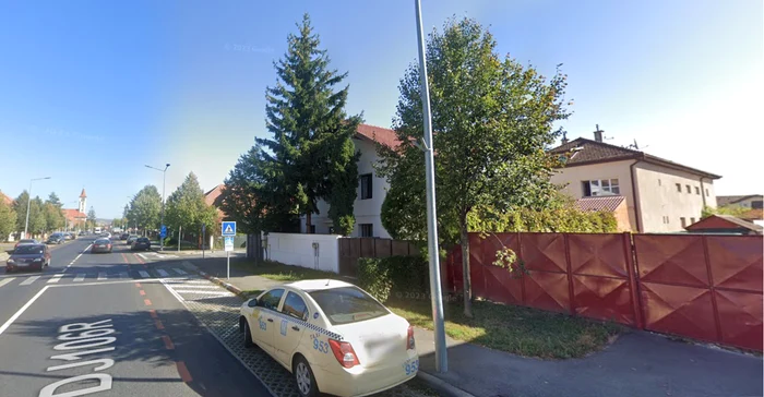 Amenda-uria-primit-de-un-sibian-care-a-tiat-un-tei-din-faa-curii-A-vopsit-ciotul-n-rou-culoarea-porii-FOTO