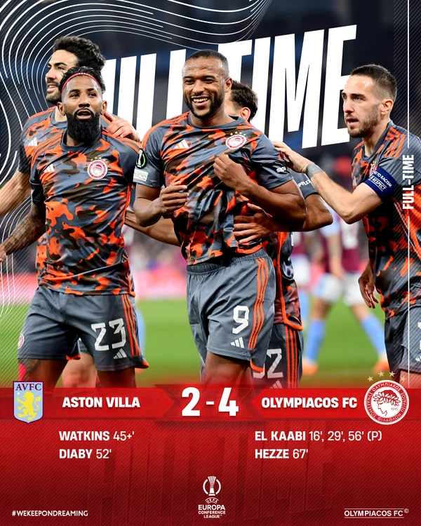 Victorie-categoric-pentru-Olympiakos-Pireu-4-2-cu-Aston-Villa-n-prima-man-a-semifinalelor-Europa-Conference-League
