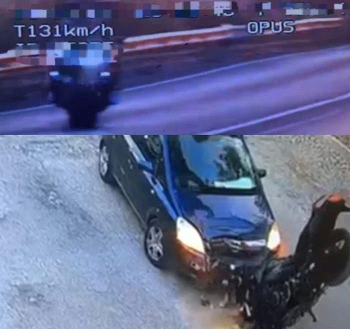 Video----------Imagini-teribile-n-Dolj-Un-motociclist-urmrit-de-poliiti-pentru-c-circula-cu-vitez-foarte-mare-a-lovit-un-autoturism