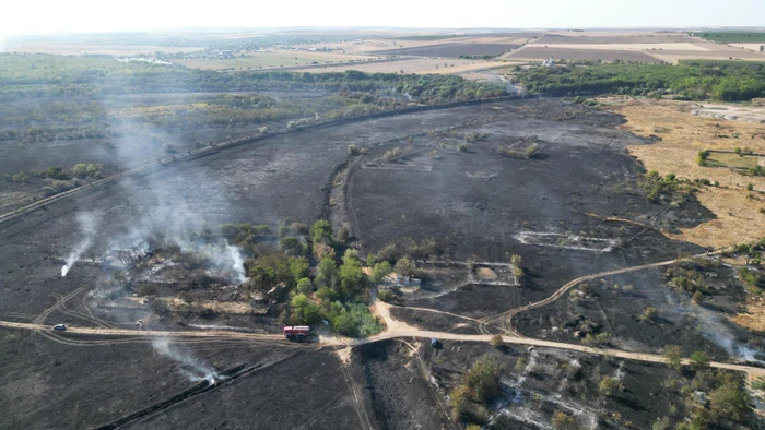 Video----------Circulaia-trenurilor-ntre-Bucureti-i-Constana-reluat-dup-incendiul-violent-din-zona-Medgidia-Un-brbat-a-fost-gsit-carbonizat