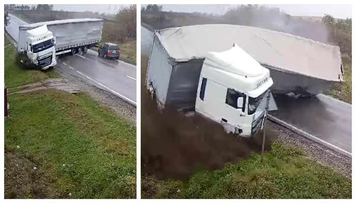 Video----------Momentul-impactului-devastator-dintre-un-TIR-scpat-de-sub-control-i-o-main-peDN2dou-persoane-au-murit