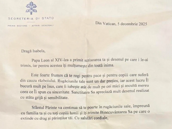---------Ce-i-a-transmis-Papa-Leon-al-XIV-lea-unei-fetie-din-Bucureti-care-i-a-trimis-o-scrisoare-i-un-desen-Rugciunile-tale-sunt-un-dar-preios