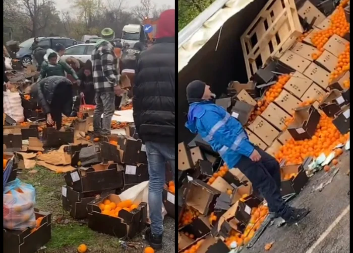 Video----------Zeci-de-oameni-s-au-nghesuit-s-adune-portocalele-mprtiate-dintr-un-TIR-rsturnat-pe-un-drum-din-Mehedini
