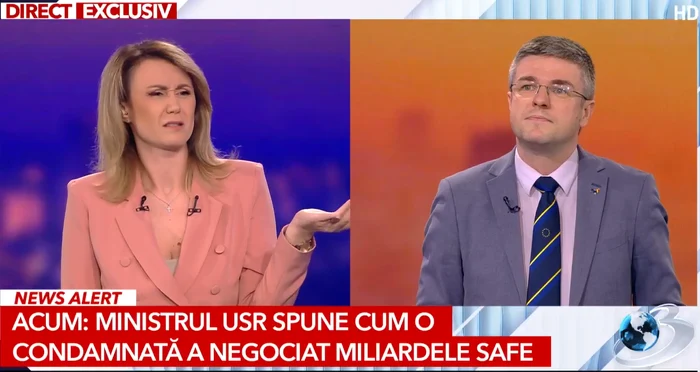 Schimb dur de replici în direct între ministrul Irineu Darău și moderatoarea Cătălina Porumbel; emisiunea a fost încheiată