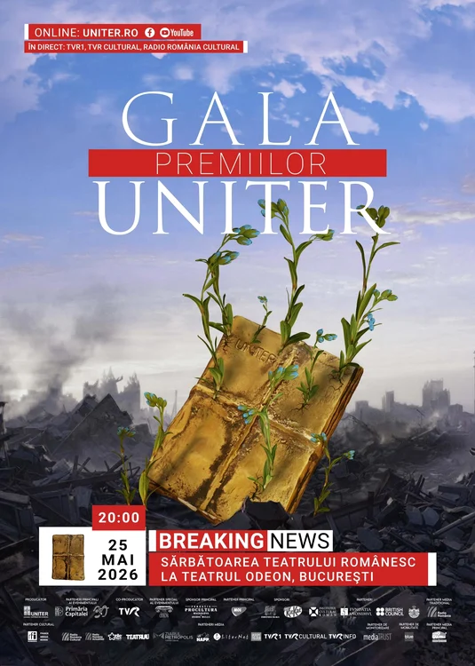 Gala Premiilor UNITER 2026: luni, la Teatrul Odeon — program și unde poate fi urmărită