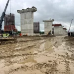 Şantiere inundate pe tronsonul A7 Focşani–Bacău; lucrările la viaductul Cleja, suspendate temporar