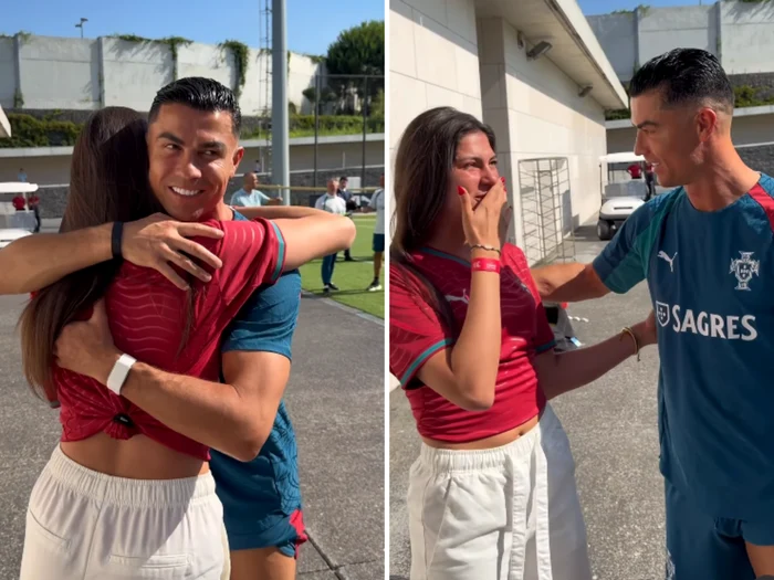 O influenceriță belgiană a izbucnit în lacrimi după ce l-a întâlnit pe Cristiano Ronaldo