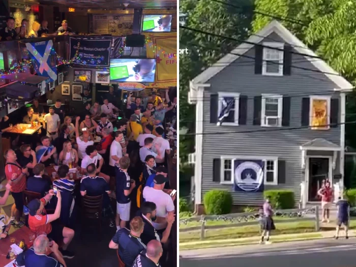 Invazie de fani scoțieni la Boston: puburile au rămas fără bere, iar susținătorii au cântat la cimpoi la primele ore