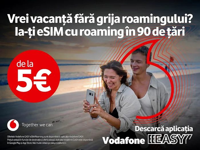 Vodafone lansează eSIM pentru vacanțe: conectare digitală în peste 90 de țări prin aplicația EASY