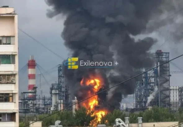 Moscova, vizată de zeci de drone; incendiu la cea mai mare rafinărie din capitală
