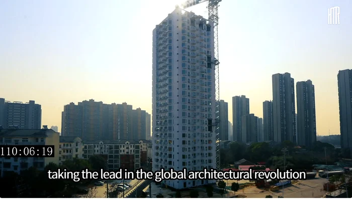 Bloc modular de 26 de etaje ridicat în cinci zile în provincia Hunan, China