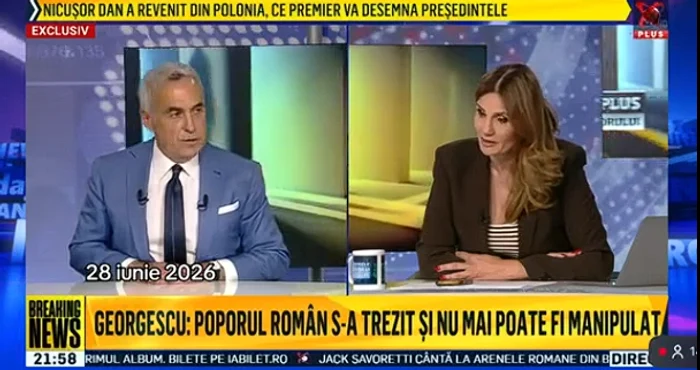 Realitatea PLUS suspendă aparițiile lui Călin Georgescu până la scuze publice