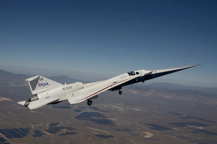NASA pregătește primul zbor supersonic al avionului X-59, menit să reducă „boom”-ul sonic