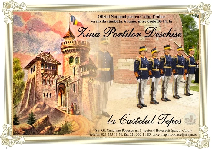 Ziua Porților Deschise la Castelul Țepeș: ce activități sunt pregătite de ONCE de Ziua Eroilor