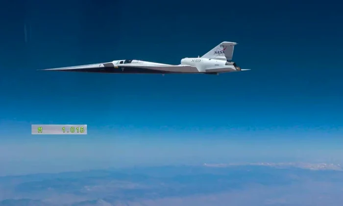 Aeronava experimentală X-59 a NASA a depășit bariera sunetului în primul zbor supersonic