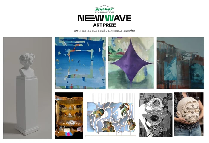 Opt studenți la arte, în finala New Wave Art Prize 2026 cu lucrări despre impactul inteligenței artificiale