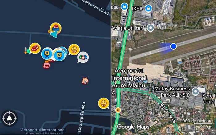 Românii au ironizat erorile GPS din București: telefoanele îi plasau pe pistele aeroporturilor