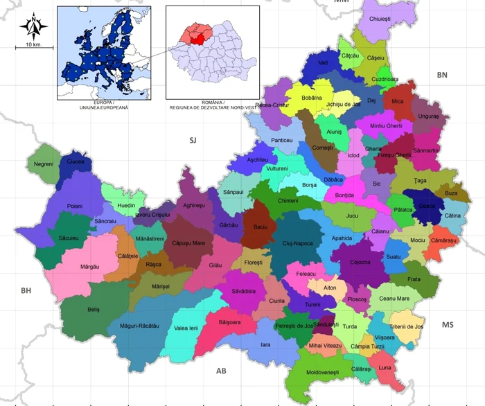 Cod roșu de furtună pentru patru comune din zona montană a Clujului