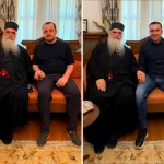 Alexandru Rogobete și Bogdan Ivan, pelerinaj la Muntele Athos: întâlnire cu părintele Gheronda Gheorghe Vatopedinul