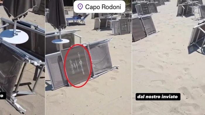 Șezlongurile dispărute dintr-un complex din Reggio Emilia, găsite pe o plajă din Albania după doi ani