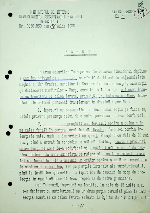 Evadare din 1988: un bărbat și-a adaptat mașina pentru a circula pe calea ferată și a fugit cu familia
