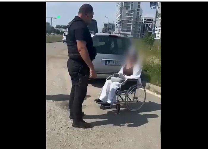 Femeie în scaun cu rotile cerșea în Sectorul 6; polițiștii au descoperit un BMW X5 al mamei sale și suspiciuni de exploatare