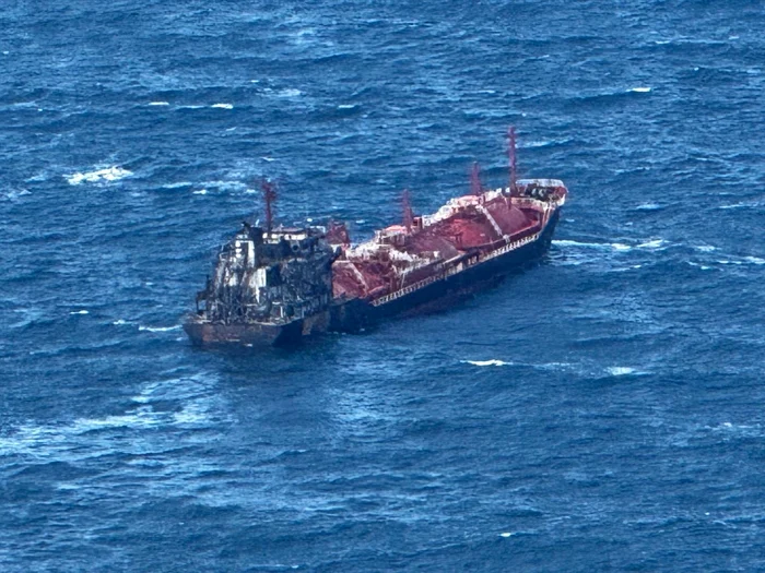 Nava Gas Lisbon din Marea Neagră, survolată din nou; DSU: scădere de temperatură, accesul la bord rămâne interzis