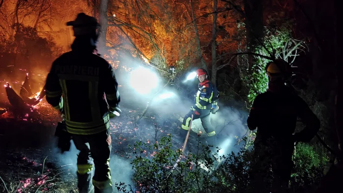 Pompieri români interveniți de urgență în sudul Franței pentru a limita un incendiu de vegetație