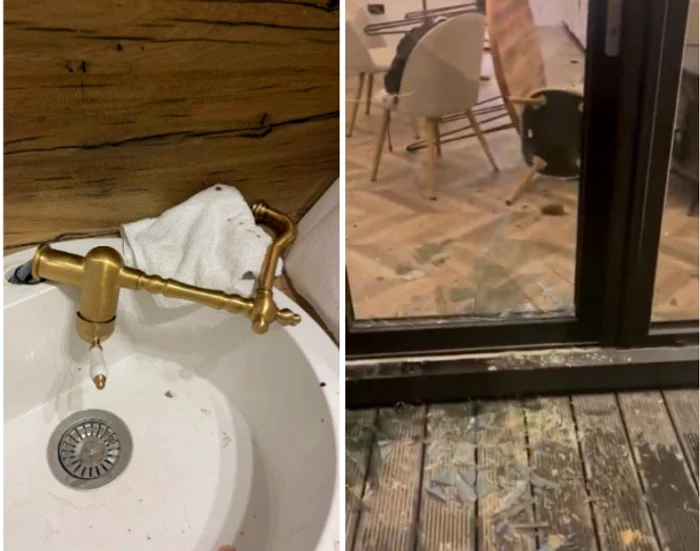 Două cupluri au închiriat o cabană la Brebu și au lăsat-o devastată; proprietarul: „Au spart cinci uși și patru televizoare”