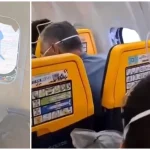 Incident grav la bordul unui avion Ryanair: pasager tras parțial prin geamul spart după decolare