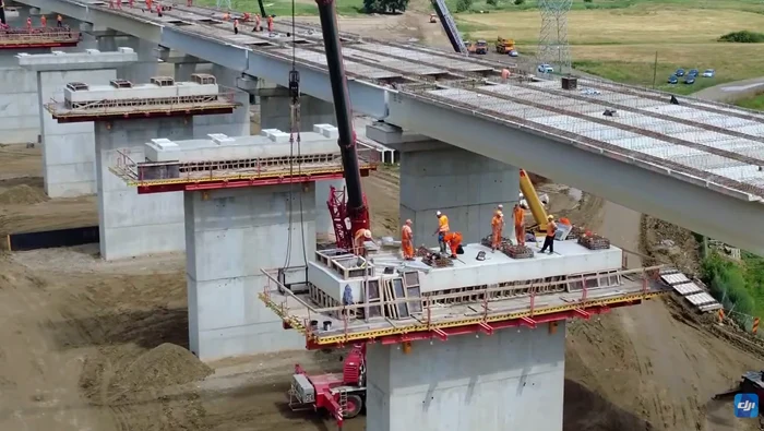 Lucrările la Autostrada Moldovei A7 avansează: CNAIR mizează pe 397 km circulabili până la Pașcani