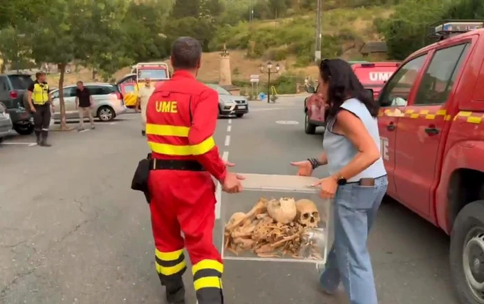 Rămășițele a trei regi aragonezi, evacuate dintr-o mănăstire amenințată de incendii
