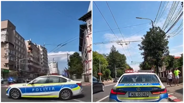 Șofer sancționat după ce a claxonat un echipaj de poliție care i-a tăiat prioritatea; IPJ Gorj a declanșat anchetă internă