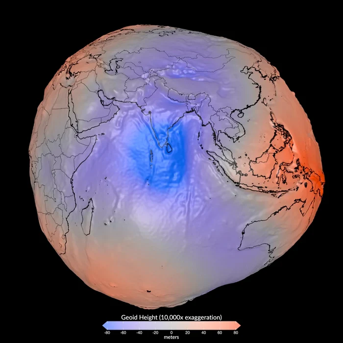 NASA publică un model 3D al geoidului: de ce Pământul nu are forma unui glob perfect