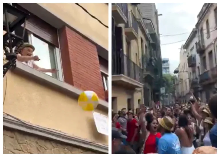 O bunicuță din Arenys de Mar, sărbătorită de zeci de vecini: moment viral la împlinirea a 100 de ani