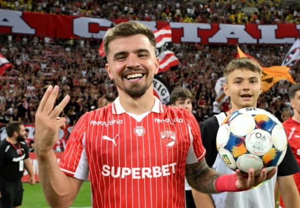 Armstrong a adus victoria lui Dinamo: „Câinii” au urcat pe primul loc în Superliga după 2-1 cu U Cluj