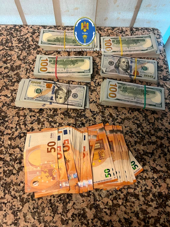 La Otopeni, un pasager a încercat să îi dea unui copil borseta cu 60.000 de dolari pentru a evita controlul vamal