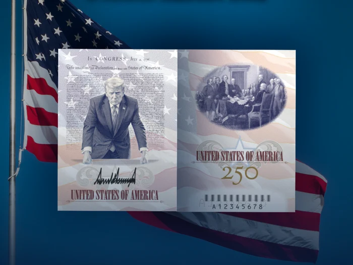 SUA: Departamentul de Stat emite încă 250.000 de „Pașapoarte Patriotice” cu portretul lui Donald Trump