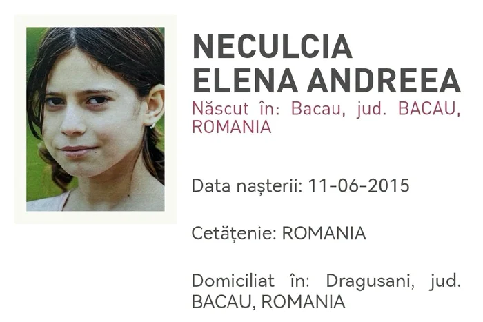 O fetiță de 11 ani din comuna Parava, județul Bacău, este căutată de trei zile