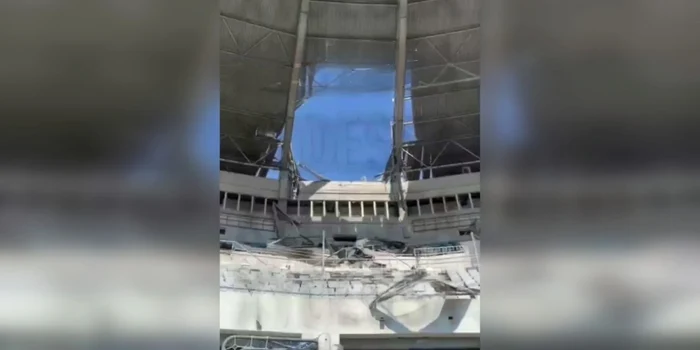 Stadionul Chornomorets din Odesa, avariat într-un atac rusesc; două persoane rănite ușor