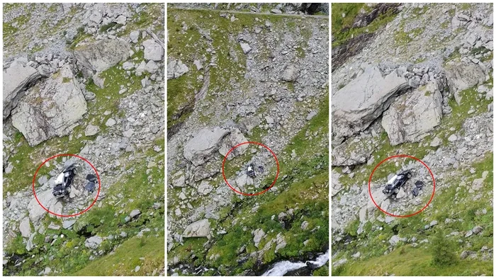 Autoturism plecat singur la vale pe Transfăgărășan după ce șoferul a coborât pentru fotografii