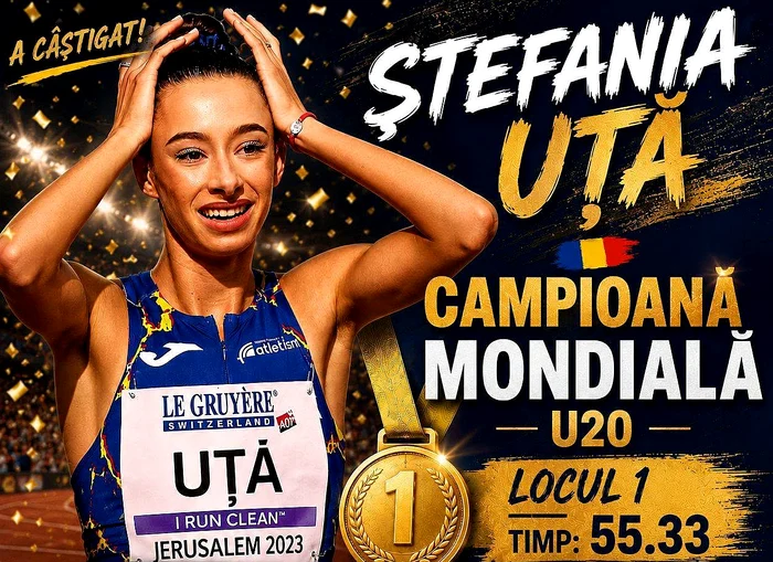 Ștefania Uță campioană mondială U20 la 400 m garduri; Daria Vrînceanu ia argintul la triplusalt