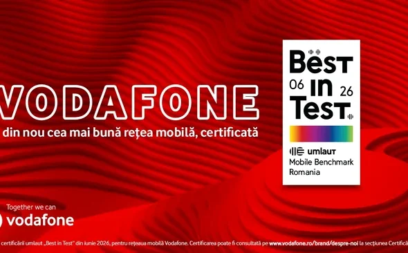 Vodafone România, pentru al cincilea an consecutiv, certificată „Best in Test” de umlaut pentru rețeaua mobilă