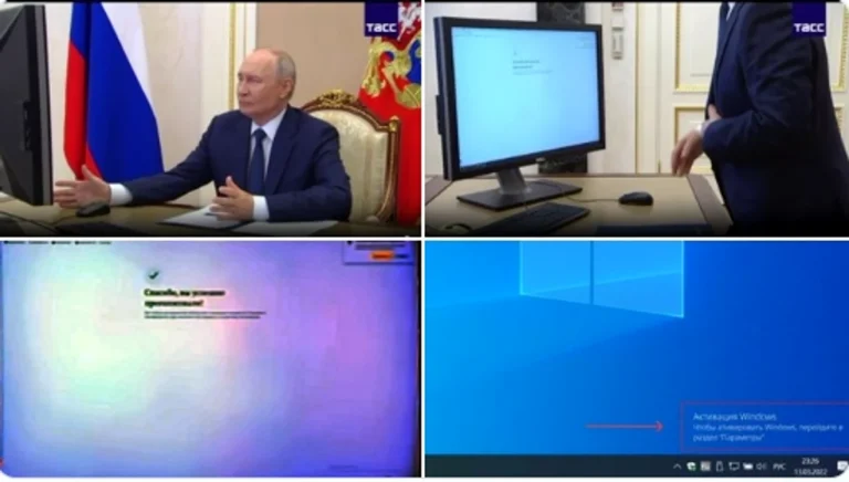 Imagini din Kremlin: Vladimir Putin votând online la alegerile pentru Duma de Stat stârnesc ironii