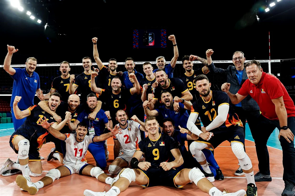 România în sferturi la EuroVolley: tricolorii au învins Franța, campioana olimpică, și merg mai departe