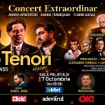 „3 Tenori ieșeni & Friends”: Andrei Apreotesei, Andrei Fermeșanu și Florin Guzgă în concert la Sala Palatului