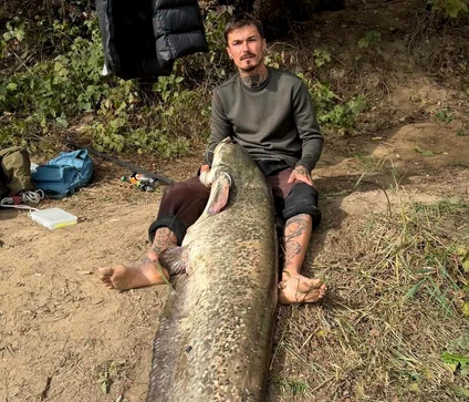 Pescar din Zalău a scos din Someș un somn de 2,25 m şi peste 65 kg, după o luptă de trei ore