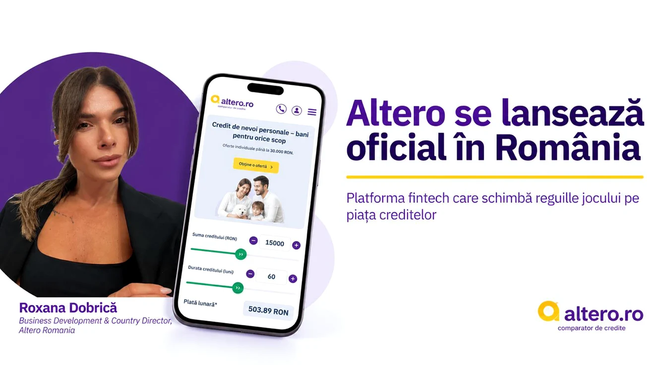 Altero intră pe piața din România cu platformă digitală de comparare a creditelor