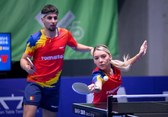 Bernadette Szocs și Eduard Ionescu, medalie la dublu mixt la CE de tenis de masă de la Ljubljana